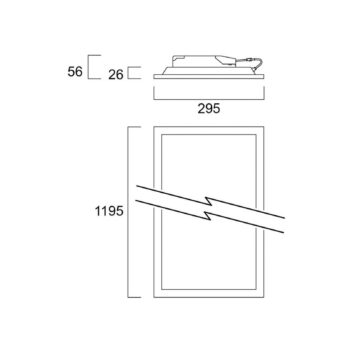 Sylvania LED panel Start, 120 x 30 cm, 840, DALI, 29 W