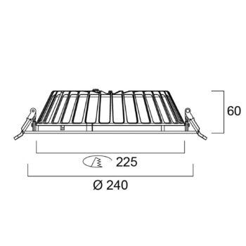 Sylvania LED stropné svietidlo Insaver Slim, Ø 22,5 cm, 840