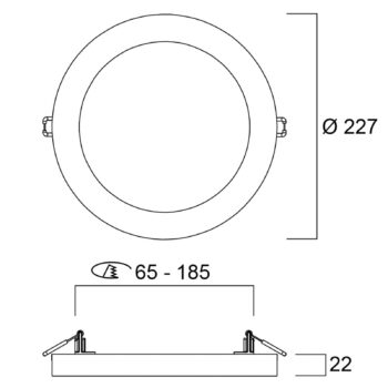 Sylvania Start LED stropné svietidlo 5in1 Ø 21,7 cm 18W