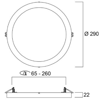 Sylvania Start LED stropné svietidlo 5in1 Ø 29cm 18W