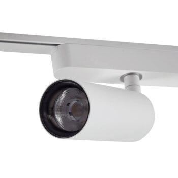Systém koľajníc 48V Lumaro, bodové svetlá, 5-pl., biele, Ø 4cm, CCT