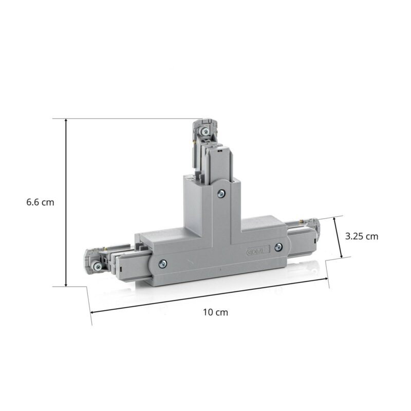 T-konektor Noa ochranný vodič vnútri vpravo sivý T-konektor Noa ochranný vodič vnútri vpravo sivý
