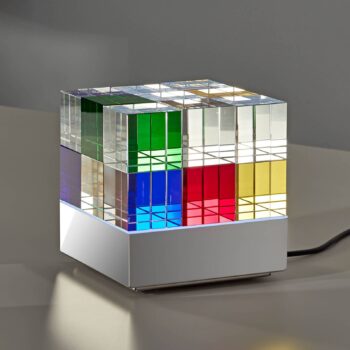 TECNOLUMEN Cubelight Move stolová lampa, farebná