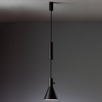 TECNOLUMEN Eleu – LED závesné, čierne matné