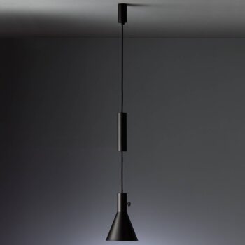 TECNOLUMEN Eleu – LED závesné, čierne matné