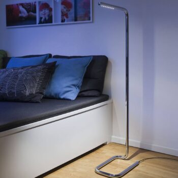 TECNOLUMEN LUM LED stojacia lampa, chróm