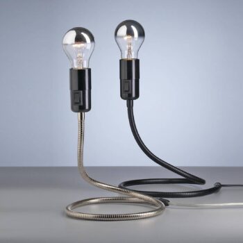 TECNOLUMEN Stolná lampa Lightworm, poniklovaná
