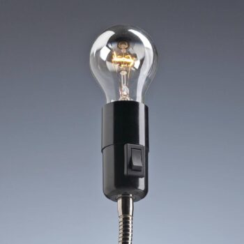 TECNOLUMEN Stolná lampa Lightworm, poniklovaná