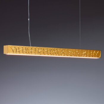 TECNOLUMEN Theia LED závesné svetlo, stmievateľné, zlaté