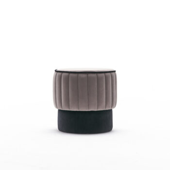 Taburet Rose Puf Grey