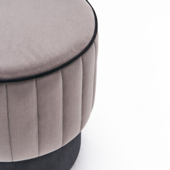 Taburet Rose Puf Grey
