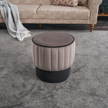 Taburet Rose Puf Grey