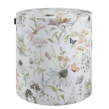 Taburetka valec, tvrdá, pastelovo biela, ø40 cm x 40 cm, Arte, 143-96