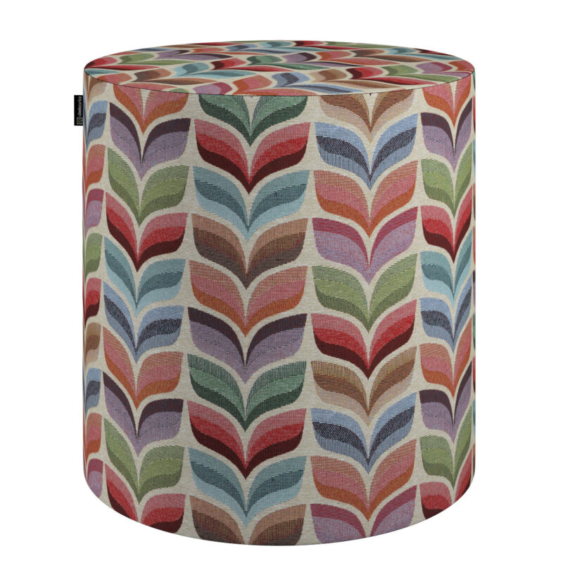Taburetka valec, tvrdá, ružový a modrý kvetinový motív, ø40 cm x 40 cm, Intenso Premium, 144-16 Taburetka valec, tvrdá, ružový a modrý kvetinový motív, ø40 cm x 40 cm, Intenso Premium, 144-16