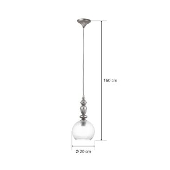 Talisa – závesná lampa so skleneným tienidlom