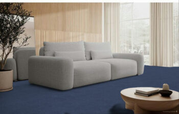 Tapibel, AKCIA: 400x350 cm Metrážny koberec Cobalt SDN 64060 - AB tmavomodrý, záťažový, šíře, modrá, ab (mriežka), chodba / predsieň
