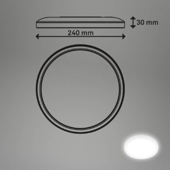 Tava LED stropné svietidlo, biele, Ø 24 cm, plast
