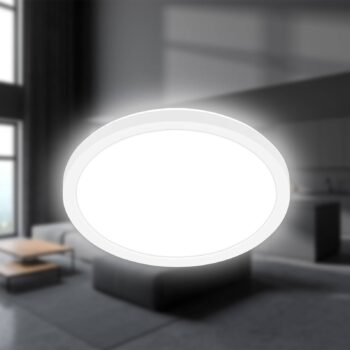 Tava LED stropné svietidlo, biele, Ø 24 cm, plast