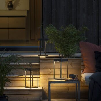 Terasová LED lampa Ravello, výška 30 cm