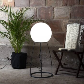 Terasová lampa Mallorca 95 cm čierna/biela plast/kov