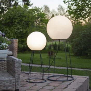 Terasová lampa Mallorca 95 cm čierna/biela plast/kov