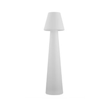Terasové svetlo Lucande Gauri, biele, výška 107 cm, IP65