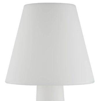 Terasové svetlo Lucande Gauri, biele, výška 148 cm, IP65