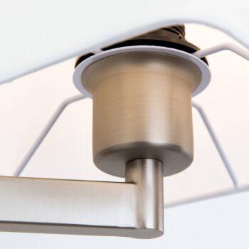 Textilná nástenná lampa Carlton, matný nikel