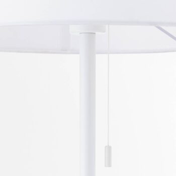 Textilná stojacia lampa Ludwig, biela
