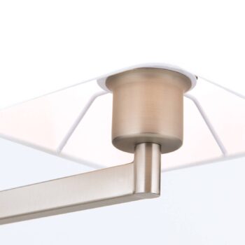 Textilná stolová lampa Carlton, matný nikel