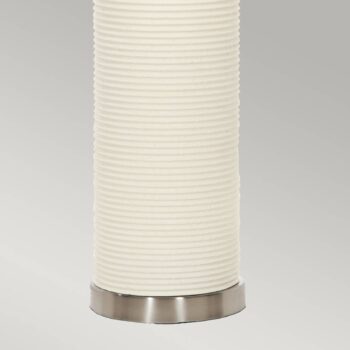 Textilná stolová lampa Ripple biela/čierna