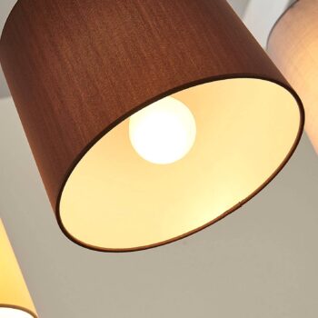 Textilná závesná lampa Hermina 5-plameňové