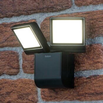 Theben LED vonkajšie nástenné svietidlo theLeda S17-100L, čierne, 2 svetlá