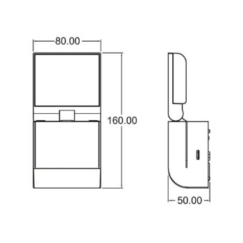 Theben LED vonkajšie nástenné svietidlo theLeda S8-100, biele, senzor