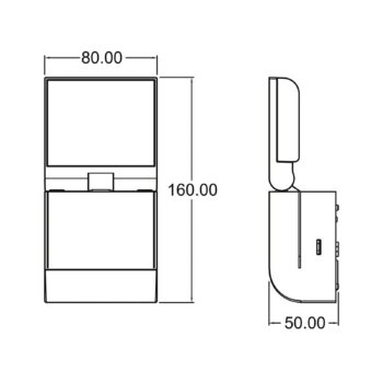 Theben LED vonkajšie nástenné svietidlo theLeda S8-100L, biele, 4000 K
