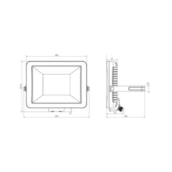 Theben LED vonkajšie reflektory theLeda B100L W, biela, 3000K, 100 W