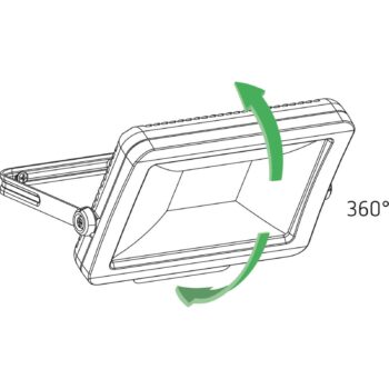 Theben LED vonkajšie reflektory theLeda B50L, čierny hliník 5 000 K