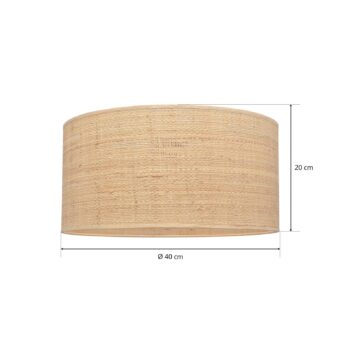 Tienidlo na lampu Abba E27 Ø40/výška 20cm, ratan