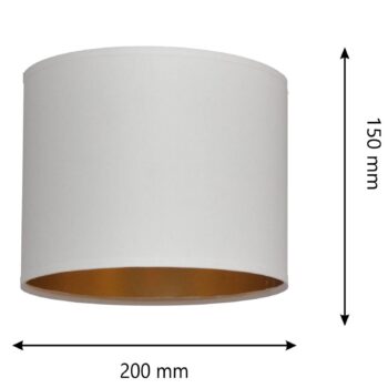 Tienidlo na lampu Alba, Ø 20 cm, E27, biela/zlatá