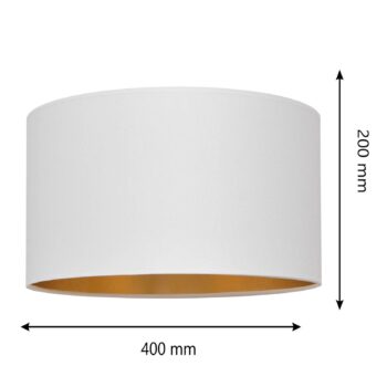 Tienidlo na lampu Alba, Ø 40 cm, E27, biela/zlatá