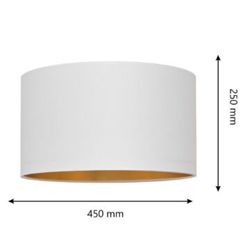 Tienidlo na lampu Alba, Ø 45 cm, E27, biela/zlatá