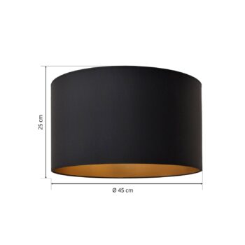 Tienidlo na lampu Alba, Ø 45 cm, E27, čierna/zlatá