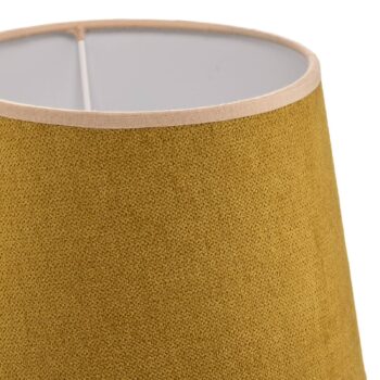 Tienidlo na lampu Classic S, tkané, horčicovo žlté