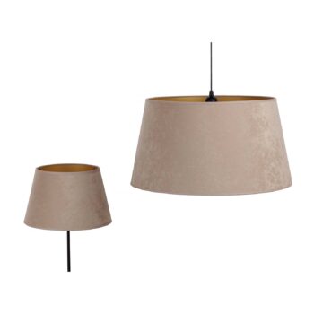Tienidlo na lampu Cone výška 18 cm, béžová/zlatá