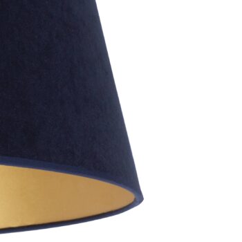 Tienidlo na lampu Cone výška 18 cm, tmavomodrá/zlatá