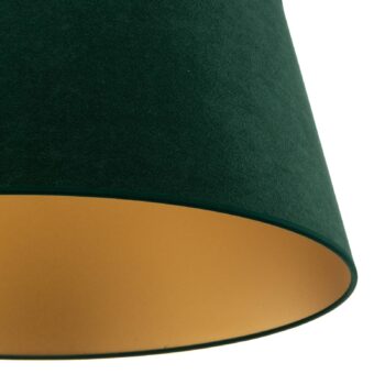 Tienidlo na lampu Cone výška 22,5 cm, tmavo zelená/zlatá
