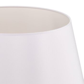 Tienidlo na lampu Cone výška 25,5 cm, biela chintzová látka