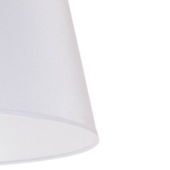 Tienidlo na lampu Cone výška 25,5 cm, biela chintzová látka