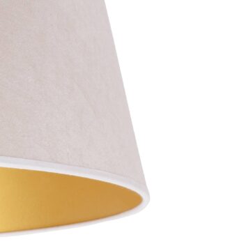 Tienidlo na lampu Cone výška 25,5 cm, ecru/zlatá