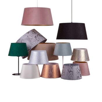 Tienidlo na lampu Cone výška 25,5 cm, grafit/zlatá